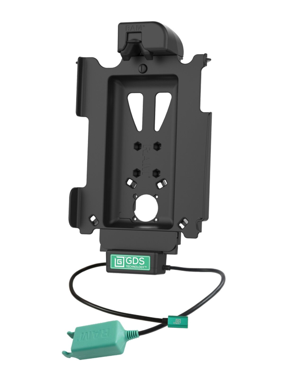RAM Mounts GDS Tough-Dock Halteschale (Schnappverschluss) für Apple iPad 10. & 11. Gen, Pro 11" (M4), Air 11" (M2 & M3) - In IntelliSkin Next-Gen Schutzhülle - USB-C & Dual USB-A Anschluss