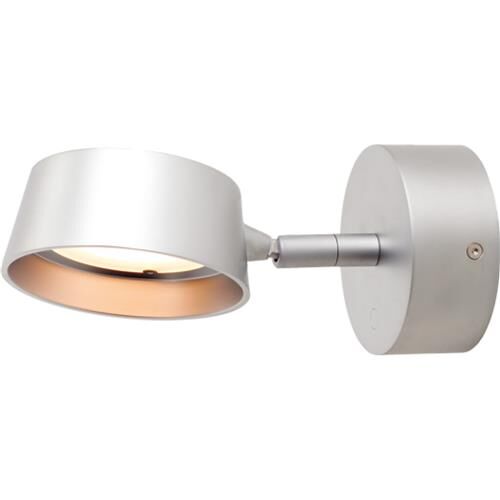 LED-Wandleuchte LANA, chrom-matt, 10-30V DC, max.6,5 W, mit Dimmer und Nachtlicht blau