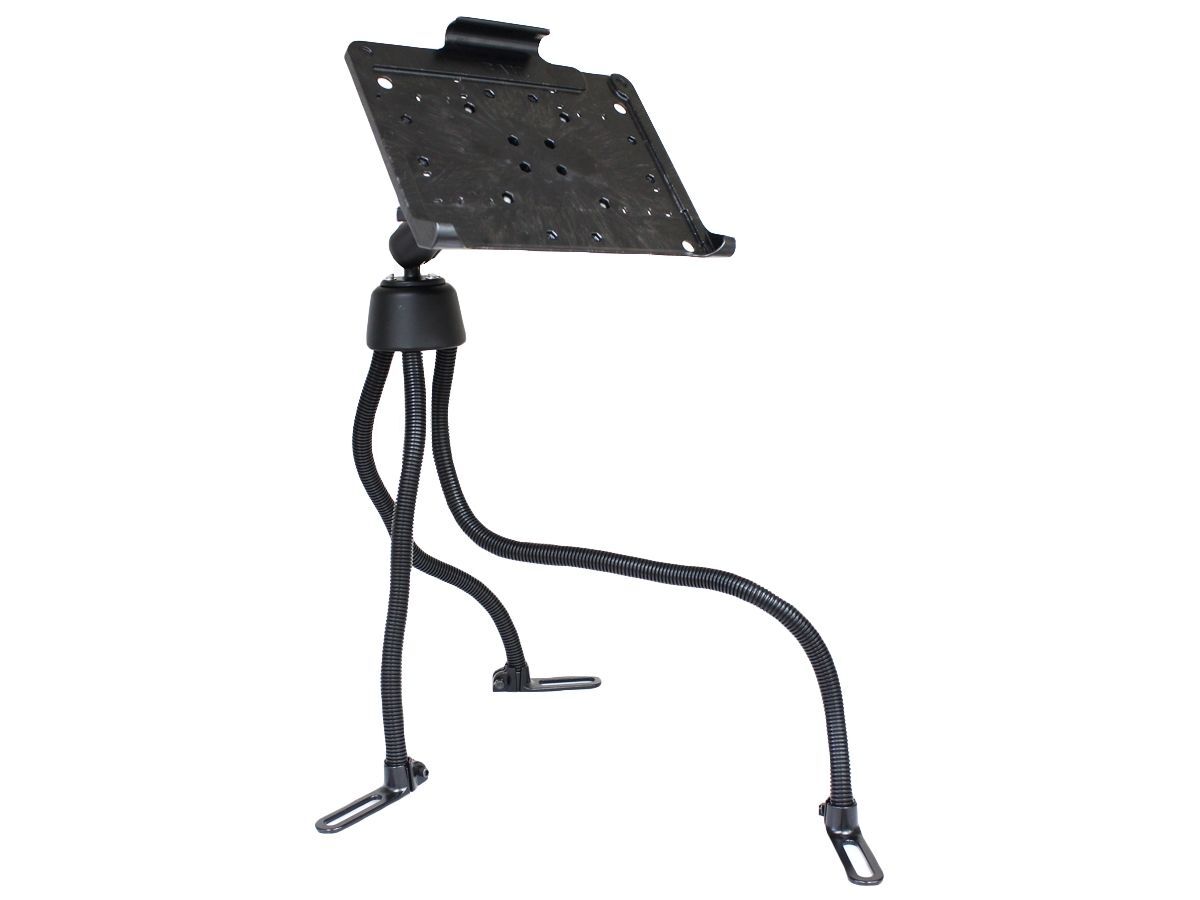 RAM Mounts Pod III Fahrzeug Sitzschienen-Befestigung für Motion LE1600 - flexible Stäbe (ca. 450 / 500 / 750 mm Länge), runde Basisplatte (AMPS), mitt
