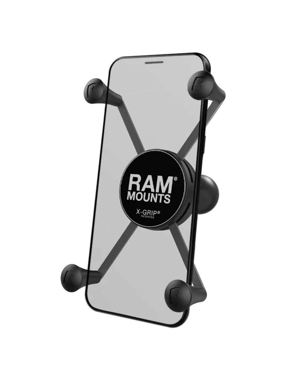 RAM Mounts X-Grip Halteklammer für Smartphones - Bis 114,3 mm Breite - Mit C-Kugel (1,5 Zoll)