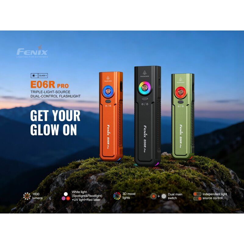 Fenix E06R Pro Taschenlampe Weißes+UV+Laser Licht (versch. Farben)