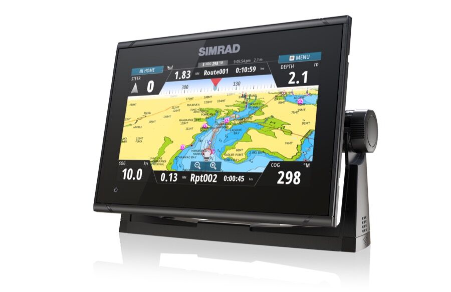 GO9_FL_Route_Simrad-GO9-XSE-Left-Facing_15317 Simrad Go9 XSE Multifunktionsdisplay 3G Radar Bundle