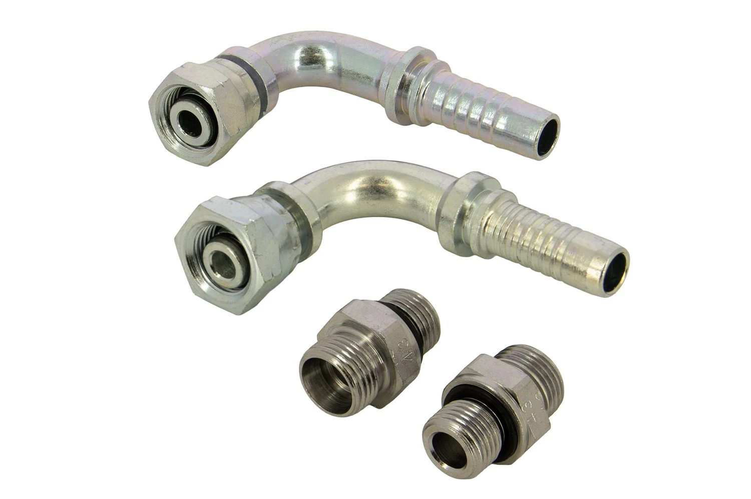Connection set for single fuel filter, Ø 13 mm hose, angled