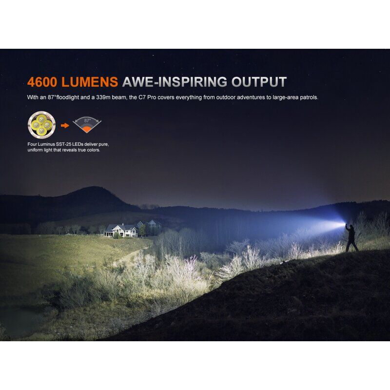 Fenix C7 Pro LED Taschenlampe mit USB Anschluss
