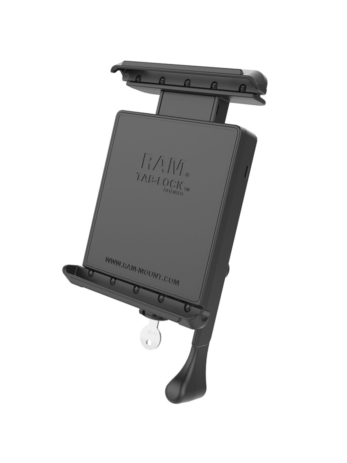 RAM Mounts Tab-Lock (abschließbar) Universal Halteschale für bis zu 8 Zoll Tablets - AMPS-Aufnahme, Schrauben-Set