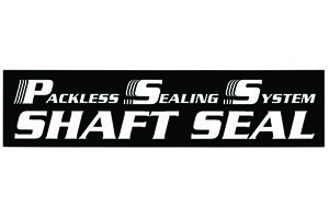 Das schwarze Logo der Marke PSS Packless Sealing System Shaft Seal mit weißer Schrift.