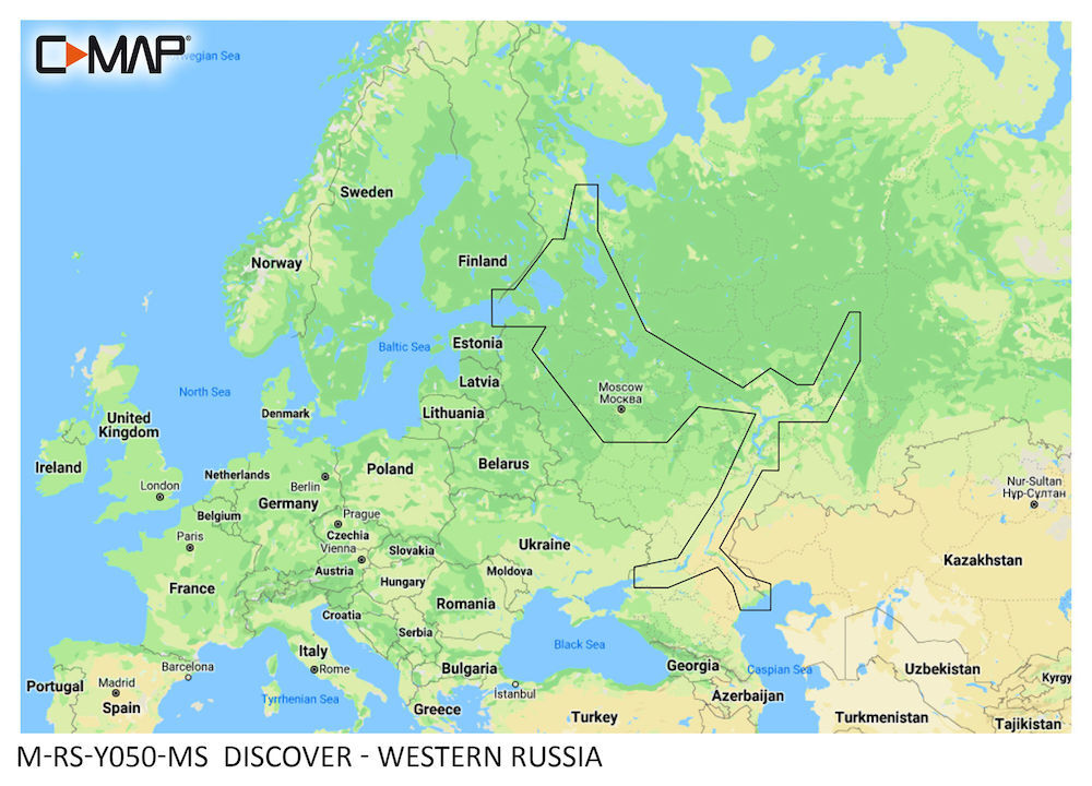 C-MAP DISCOVER:  M-RS-Y050-MS  Western Russia
