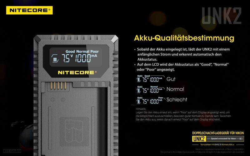 Nitecore UNK2 - für Nikon Cameras