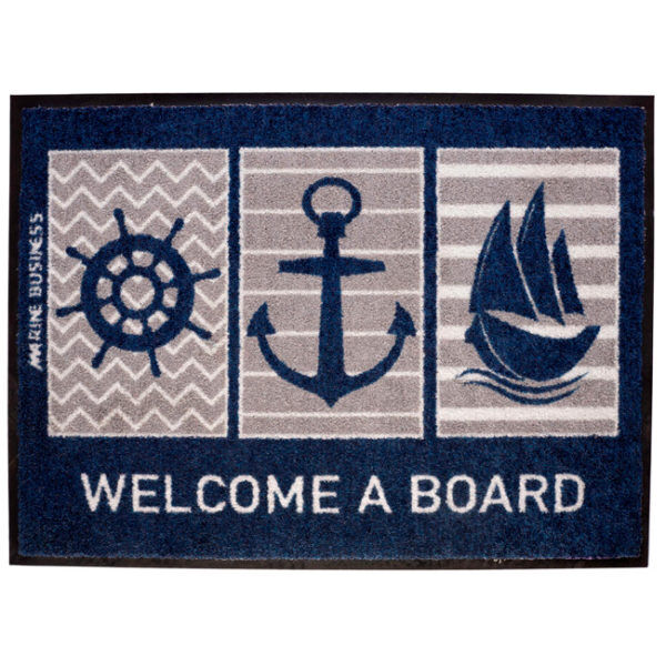 Marine Business Fußmatte "Türmatte Welcome on Board Wheel" Marine Business Fußmatte "Türmatte Welcome on Board Wheel"