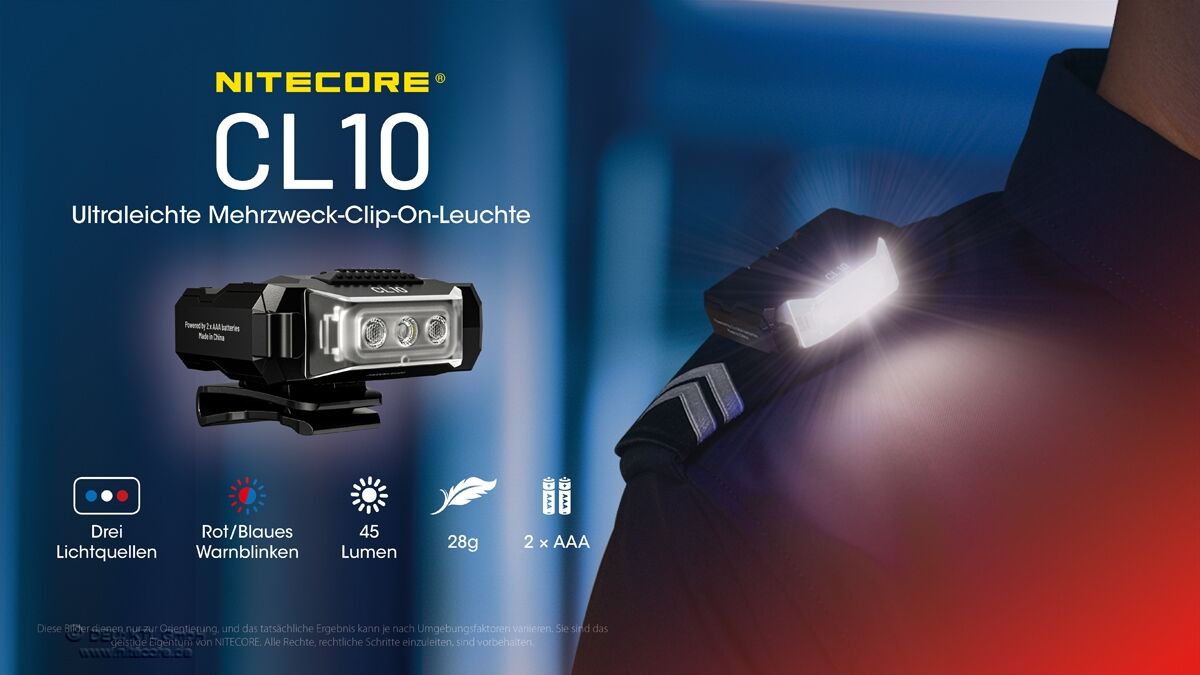 Nitecore Clipleuchte CL10