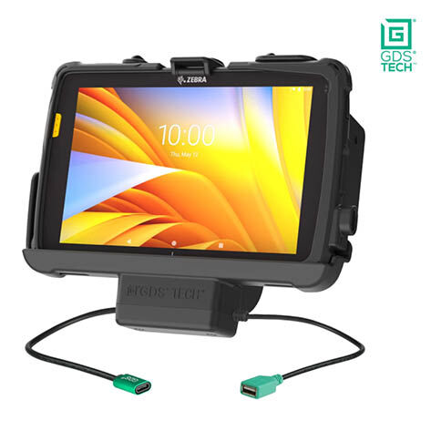 RAM Mounts GDS EZ-Roll'r Halteschale für Zebra ET40 & ET45 (8") Tablets in IntelliSkin Schutzhülle - USB-C & USB-A-Anschluss