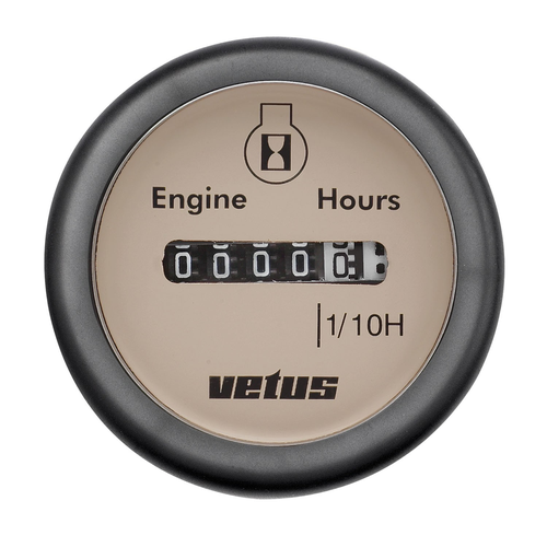 Vetus Stundenzähler 52mm Ø creme