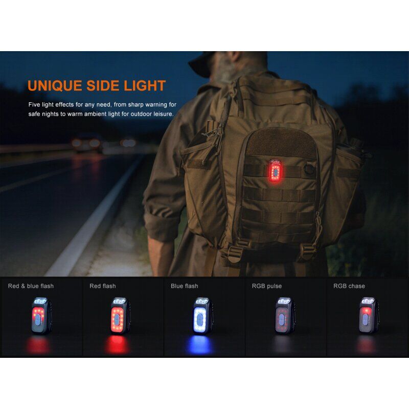 Fenix E04R 360° drehbare Clip-EDC-Taschenlampe (schwarz)