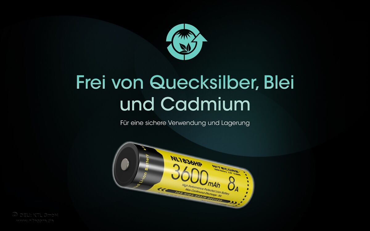 Nitecore Li-Ion Akku 18650 - 3600mAh - NL1836HP