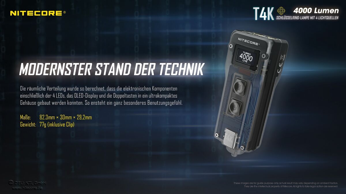 Nitecore T4K - 4000 Lumen