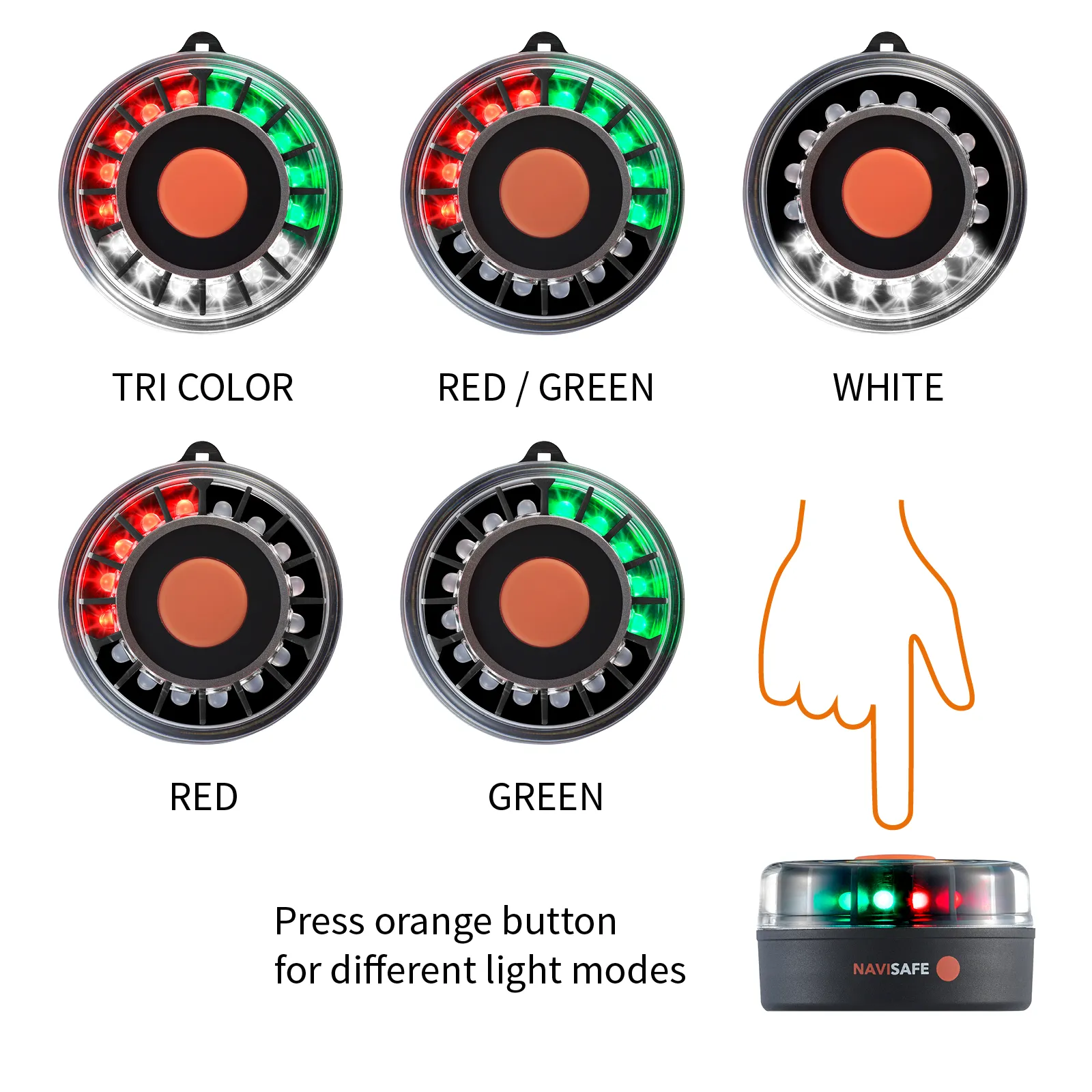 Navilight Dreifarben-LEDmm Leuchte mit Magnet-Basis