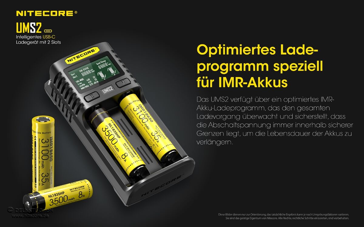 Nitecore UMS2 USB-Schnell-Ladegerät