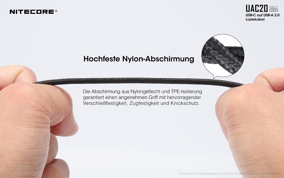Nitecore UAC20 - USB-C Ladekabel