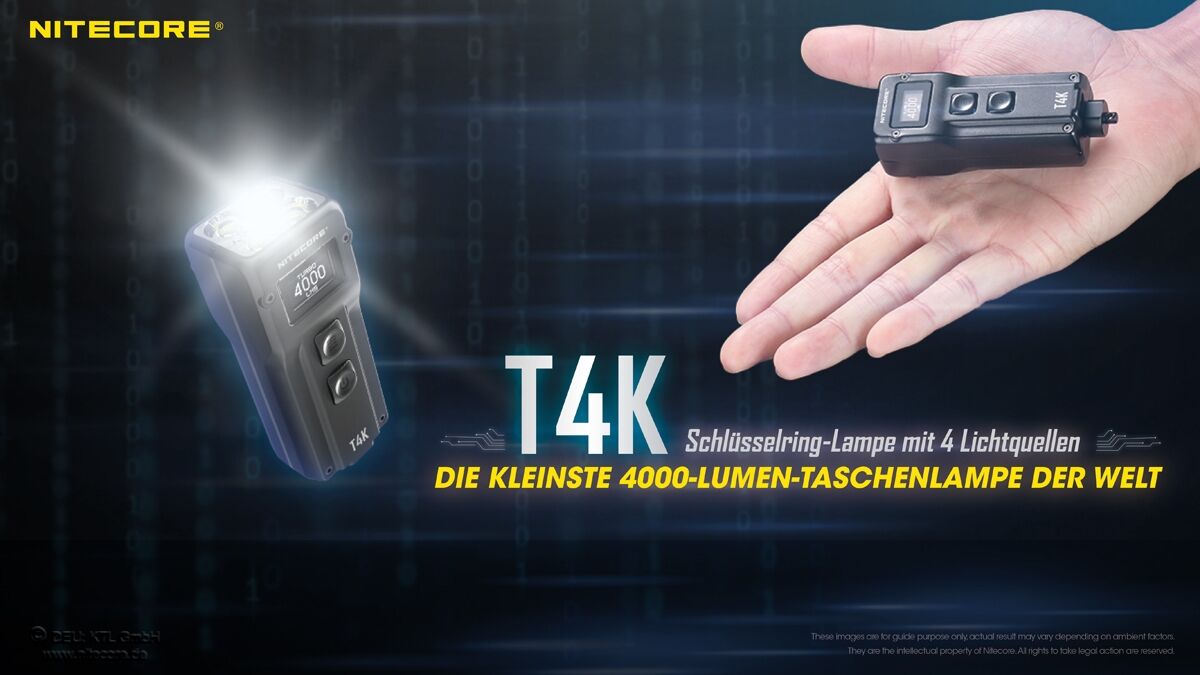 Nitecore T4K - 4000 Lumen