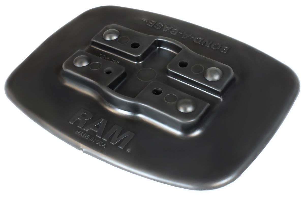 RAM Mounts Bond-A-Base Verbundstoff-Basis für Schlauchboote - schwarz, inkl. doppelseitigem Klebeband, im Polybeutel