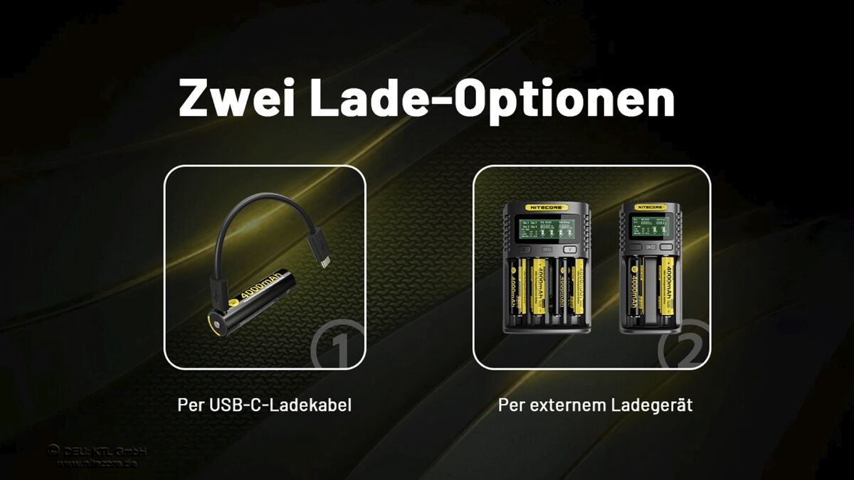 Nitecore Li-Ion 18650 Akku 4000mAh - USB-C- NL1840R