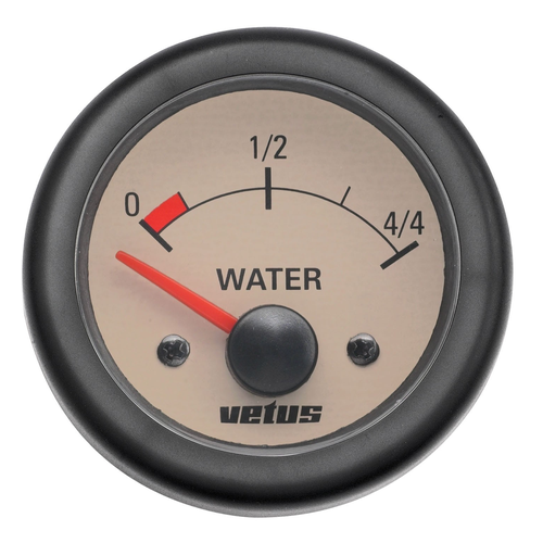 Vetus Wasservorratsanzeige 12V 52mm Ø creme