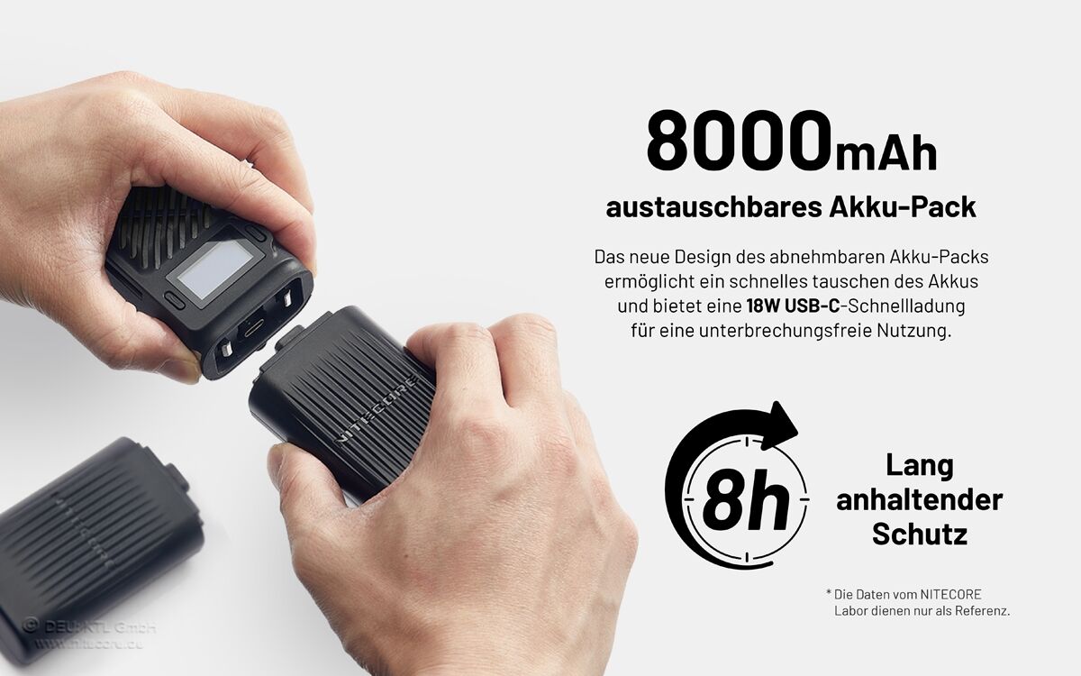 Nitecore EMR23 - Mückenabwehr, OLED, 8000mAh Akkupack