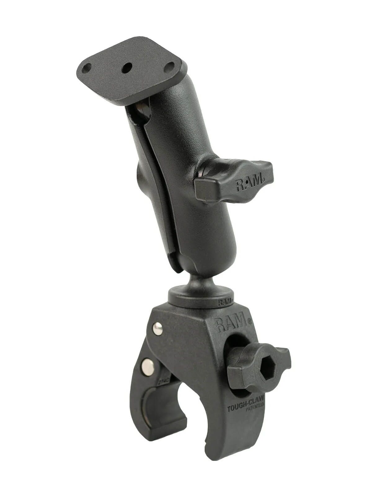 RAM Mounts Tough-Claw Set - B-Kugel (1 Zoll), Tough-Claw klein, mittlerer Verbindungsarm, Trapez-Basisplatte (2-Loch AMPS)