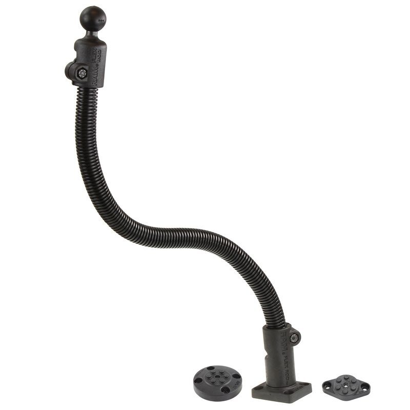 RAM Mounts Verbundstoff-Standfuss mit 3 Basen und B-Kugel (1 Zoll) - flexibler Stab (ca. 450 mm), im Polybeutel