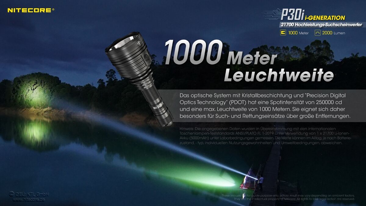 Nitecore P30i - 2000 Lumen