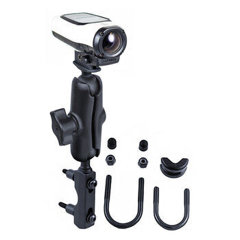 RAM Mounts Motorrad-Kamerahalterung für Garmin VIRB Kameras - mit Basisbefestigung für Lenker/Bremse/Kupplung, B-Kugel (1 Zoll), im Polybeutel