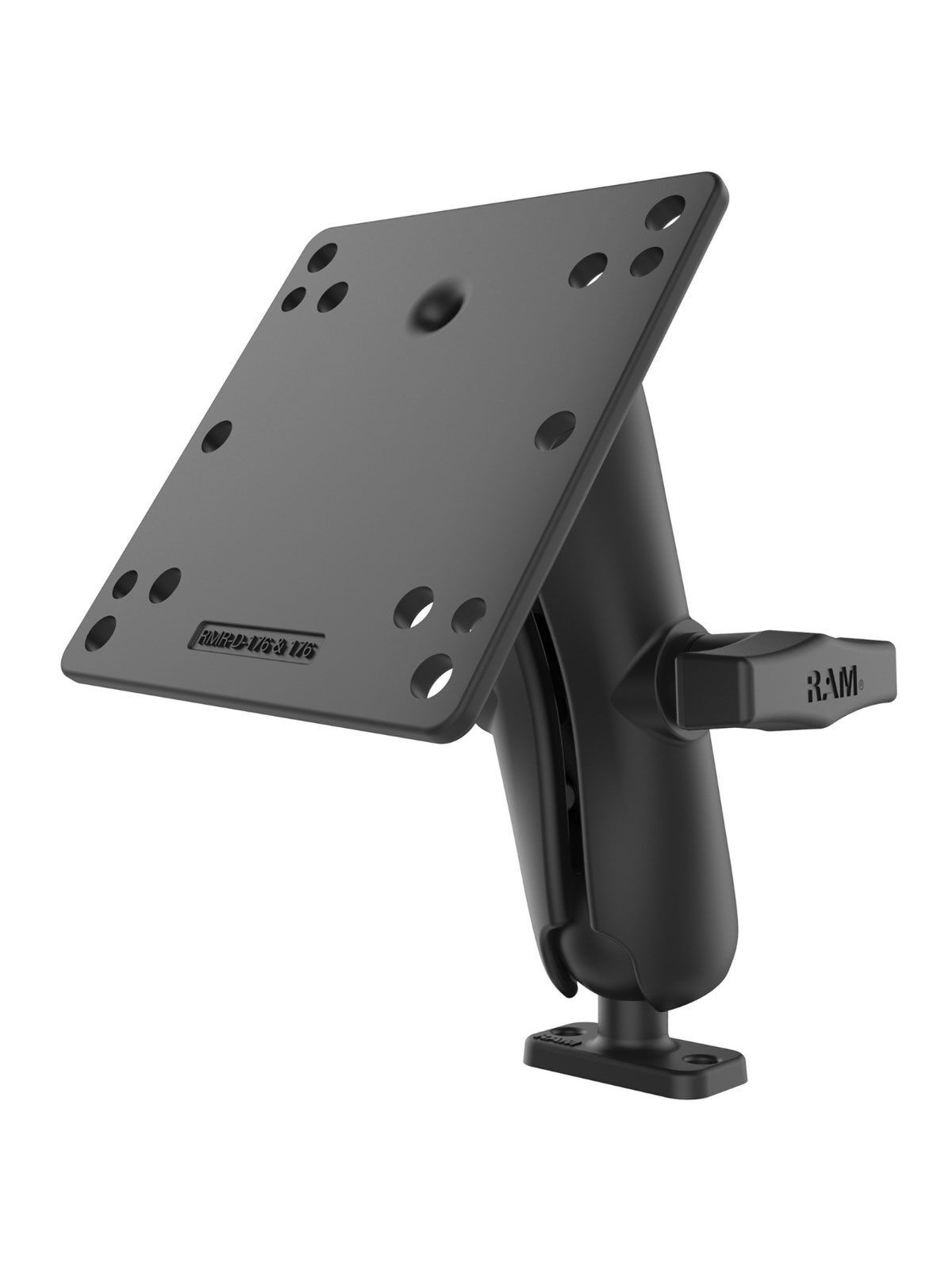 RAM Mounts Aufbau-Set - C-Kugel (1,5 Zoll), rechteckige Basisplatte (25,4x 0,8 mm), mittlerer Verbindungsarm, VESA-Platte