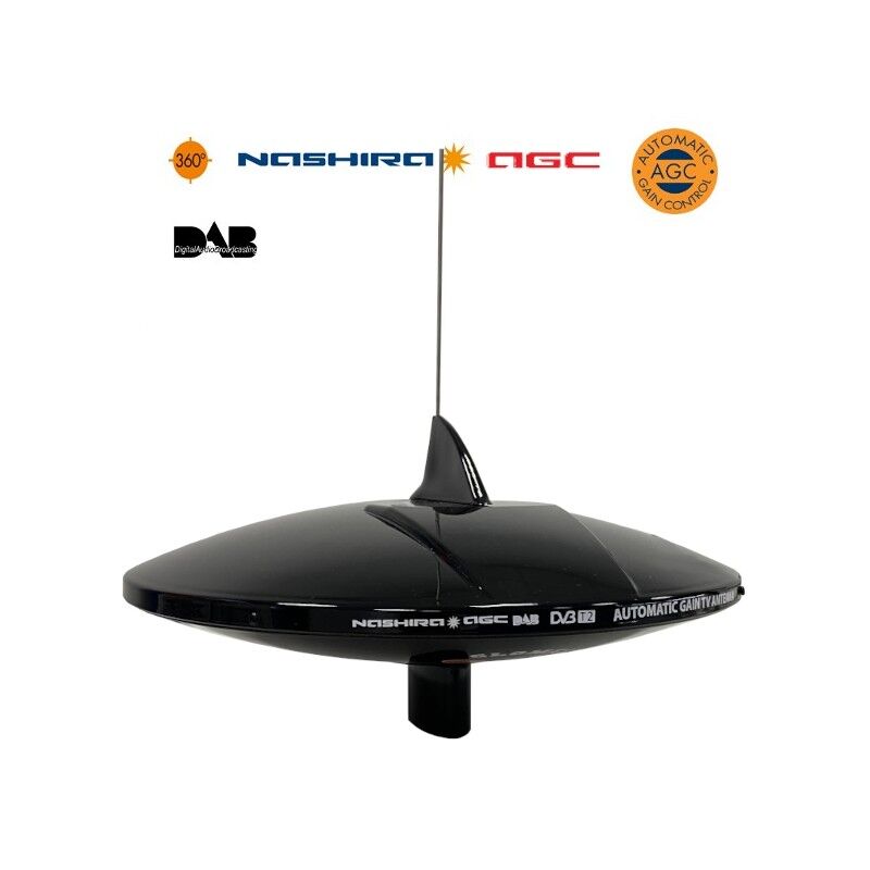 Glomex V9112AGCU/DAB20  Nashira TV- und Radioantenne schwarz Glomex V9112AGCU/DAB20  Nashira TV- und Radioantenne schwarz