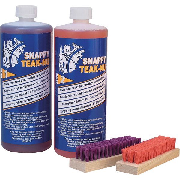Snappy Teak-Nu Teak Reiniger Set 2x950ml & Bürsten