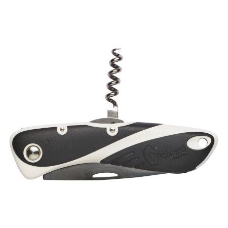 sr10153 Wichard Bordmesser Aquaterra mit glatter Klinge und Korkenzieher schwarz