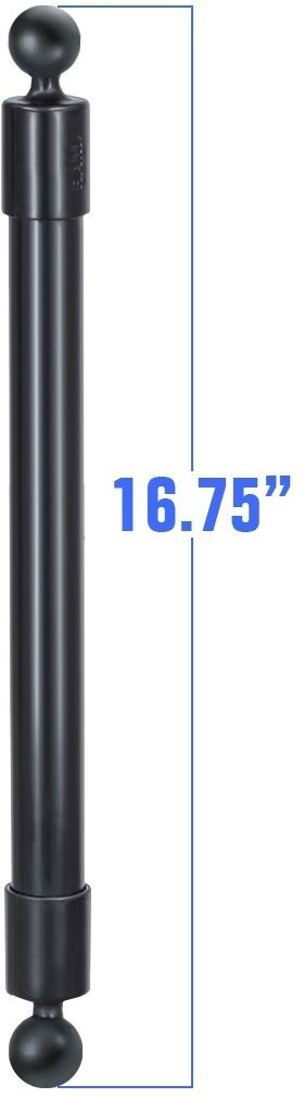 RAM Mounts Verbundstoff-Verlängerungsarm mit B-Kugeln (1 Zoll) - ca. 400 mm lang, im Polybeutel