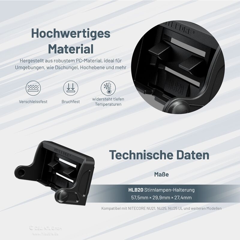 Nitecore Aufnahme für NU5X-Modelle