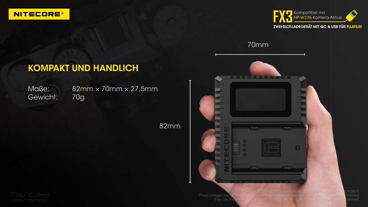 Nitecore FX3 - für Fuji Cameras