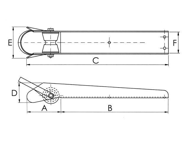 Lewmar Bugrolle für Delta-Anker 7,10 und 16kg lange Ausführung