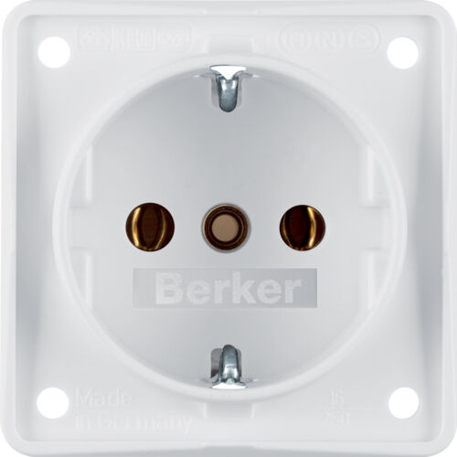 941852502 Berker Schuko Steckdose Integro Design Flow polarweiß