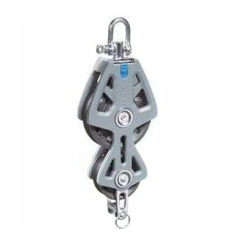 Lewmar Synchro Violinenblock mit Hundsfott 90mm grau