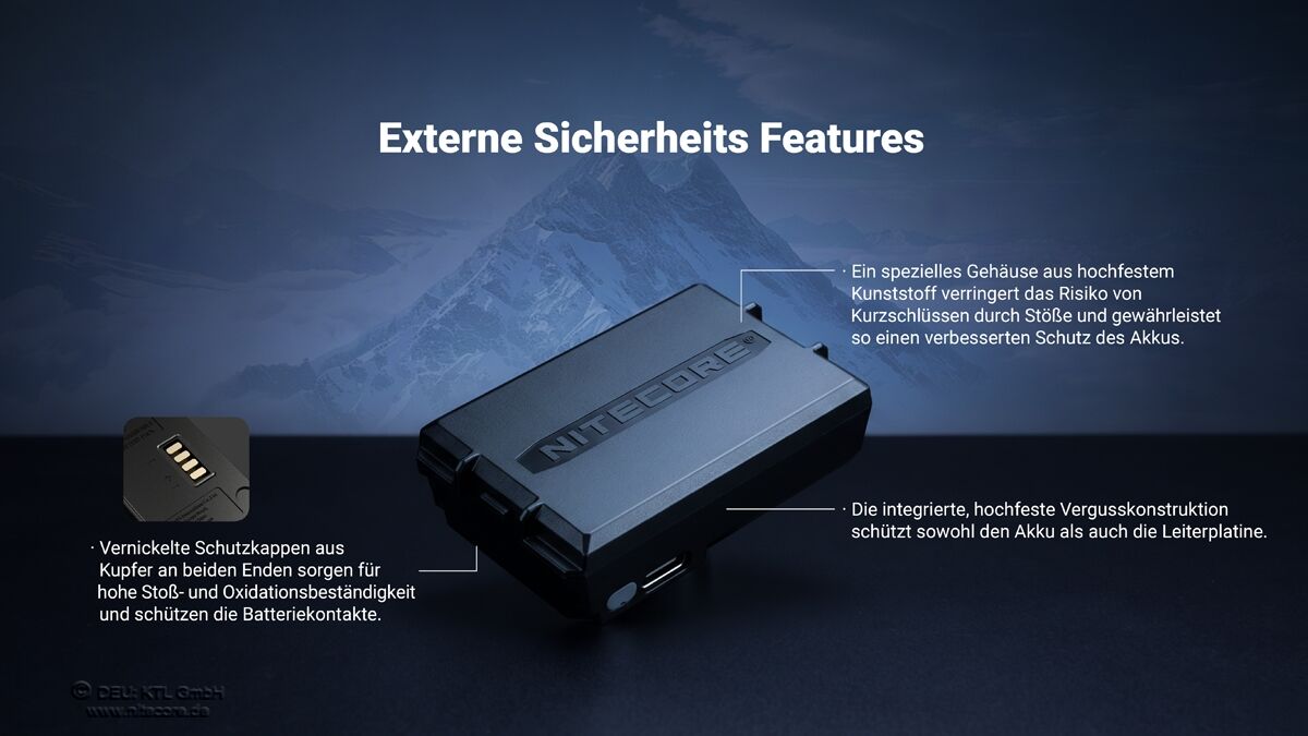 Nitecore HLB2500 Akkupack - 2500mAh, kältbeständig