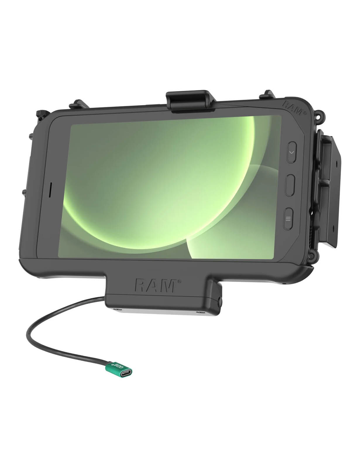 RAM Mounts EZ-Roll'r Modular Halteschale für Samsung Tab Active3 & Active5 - In OEM/RAM Schutzhülle - USB-C-Anschluss