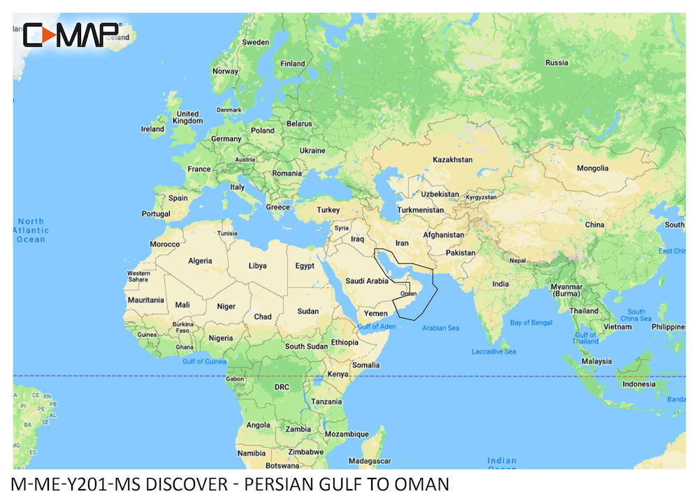 C-MAP DISCOVER:  M-ME-Y201-MS   Persian Gulf to Oman
