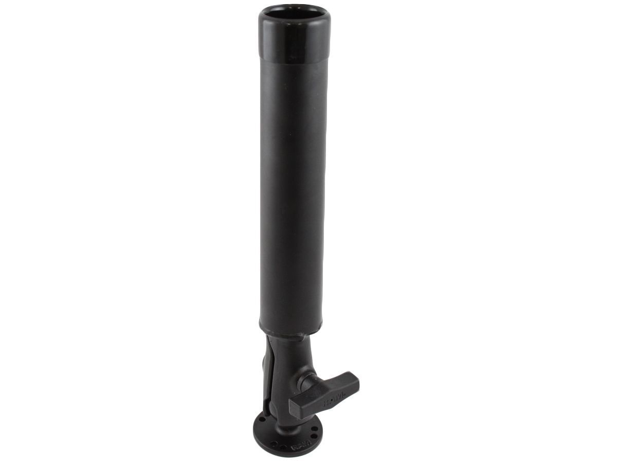 RAM Mounts Flöten-Halterung für Angelruten - runde Basisplatte (AMPS), Verbindungsarm, C-Kugel (1,5 Zoll)