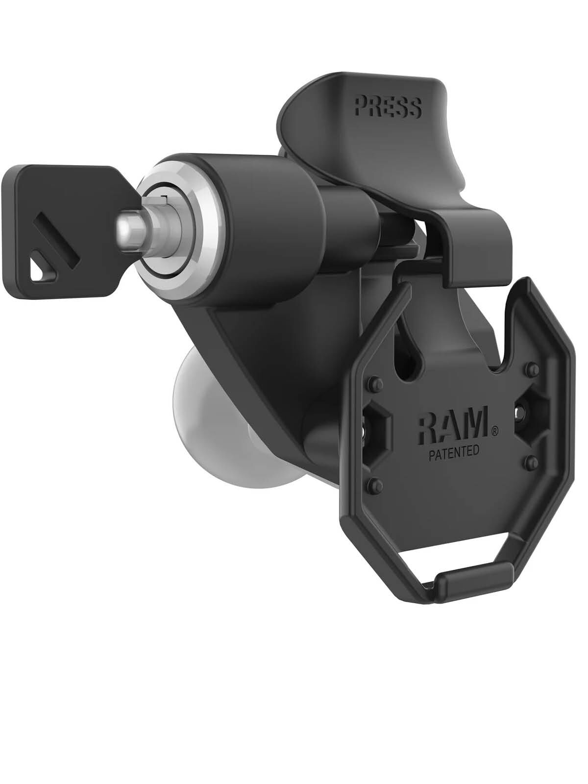 RAM Mounts Halterung mit Schlüsselverriegelung (Links) für Tablets mit GDS Uni-Conn Adapter - Schrauben-Set