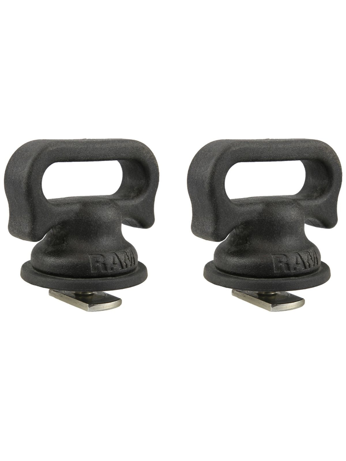 RAM Mounts Verbundstoff Leinen-Festmacher für Boote - 2 Stück mit T-Slot für Tough-Track Schienen, im Polybeutel