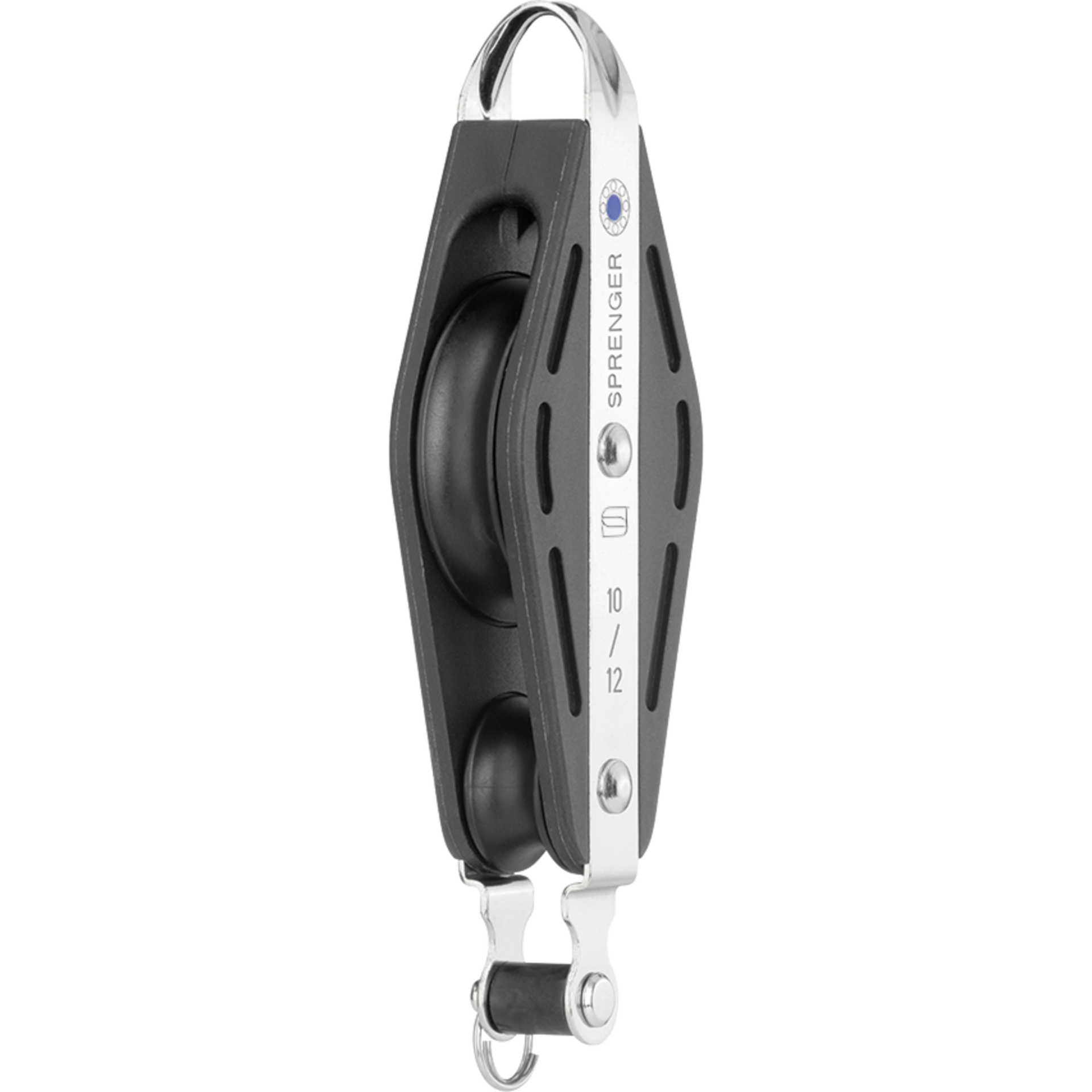 Sprenger S-Block Nadellager Violinblock, 2 Rollen 10/12mm mit Bügel und Hundsfott