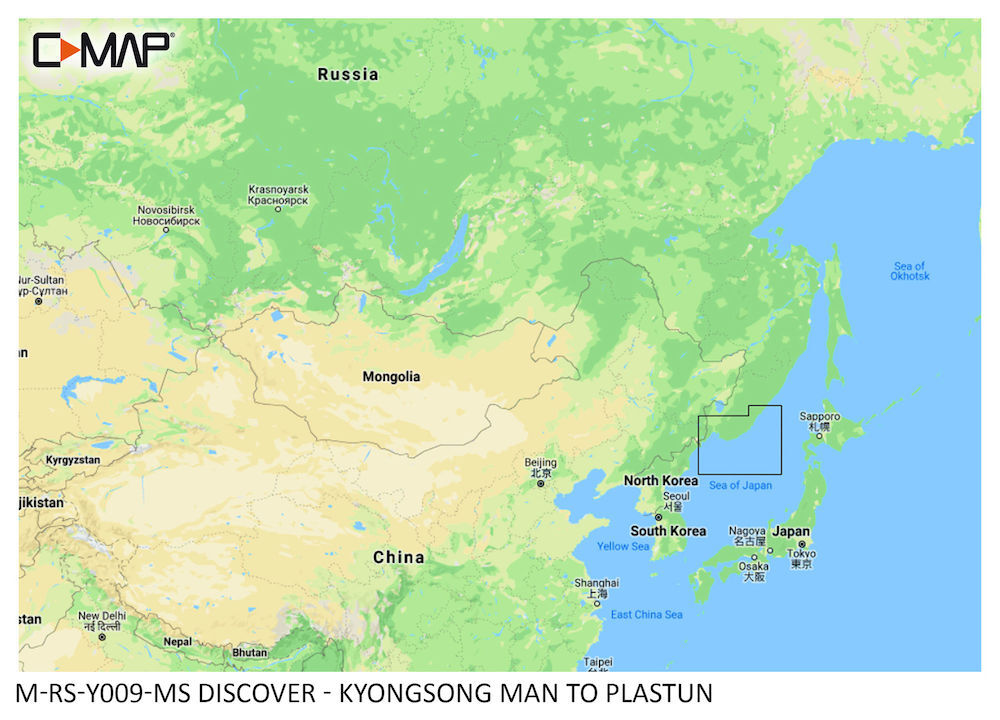 C-MAP DISCOVER:  M-RS-Y009-MS  Kyongsong Man to Plastun
