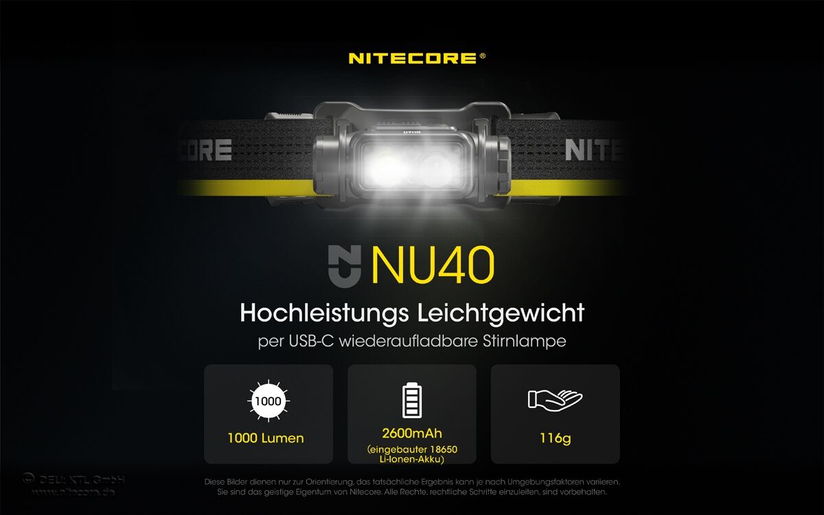 Nitecore NU40 - 1000 Lumen